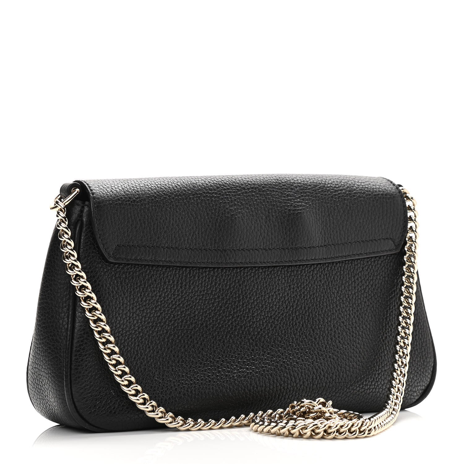 Gucci Pebbled Calfskin Medium Soho Flap Crossbody Black 3 of 10