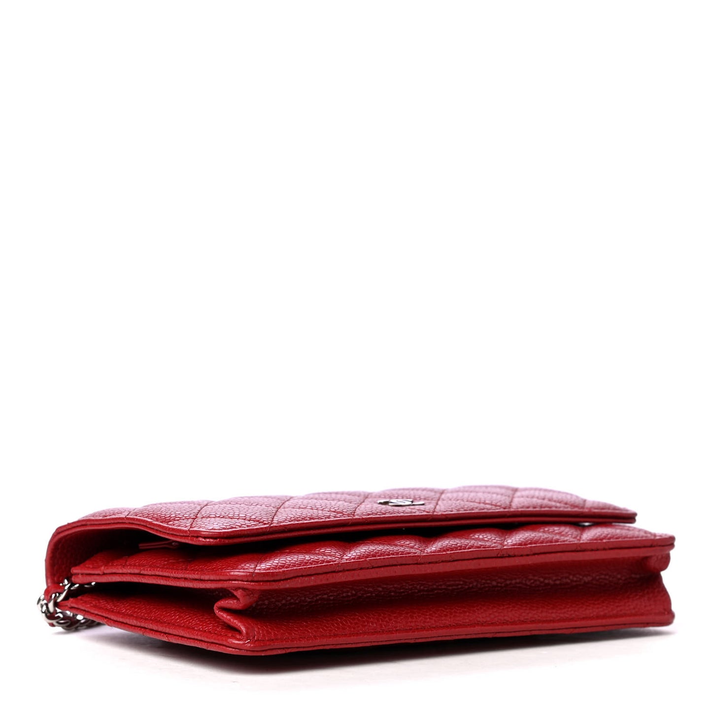 Caviar Quilted Wallet On Chain WOC Red