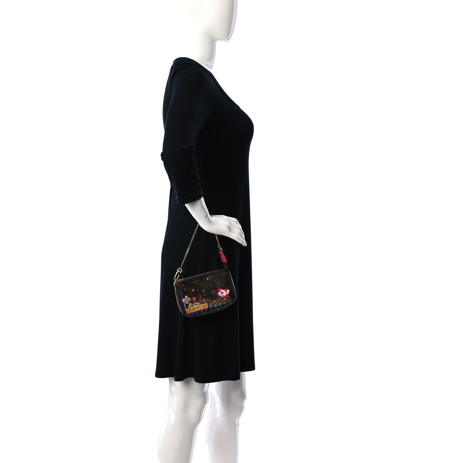 Louis Vuitton Monogram 2020 Christmas Animation Roller Coaster Mini Pochette Accessories Pivoine 2 of 10