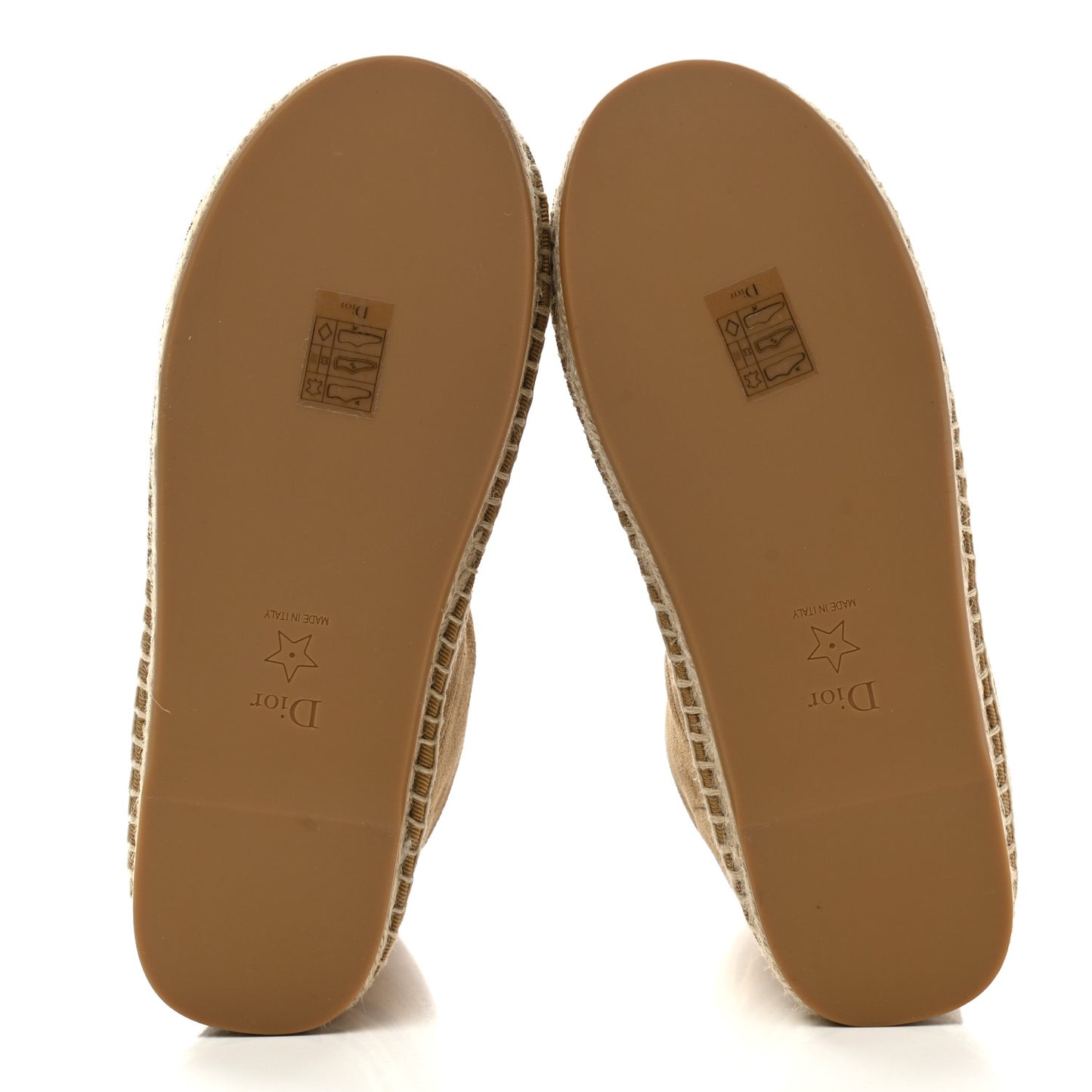 Calfskin Suede Shearling Granville Espadrille Boots 36.5 Natural