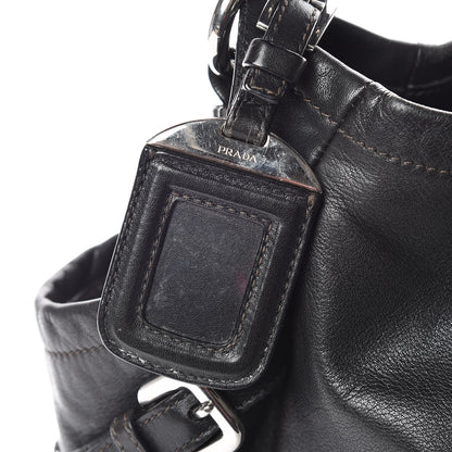 Prada Soft Calfskin Two Pocket Hobo Black 13 of 14