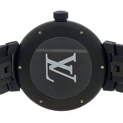 Louis Vuitton Stainless Steel Rubber 42mm Tambour Automatic Watch Black 4 of 4