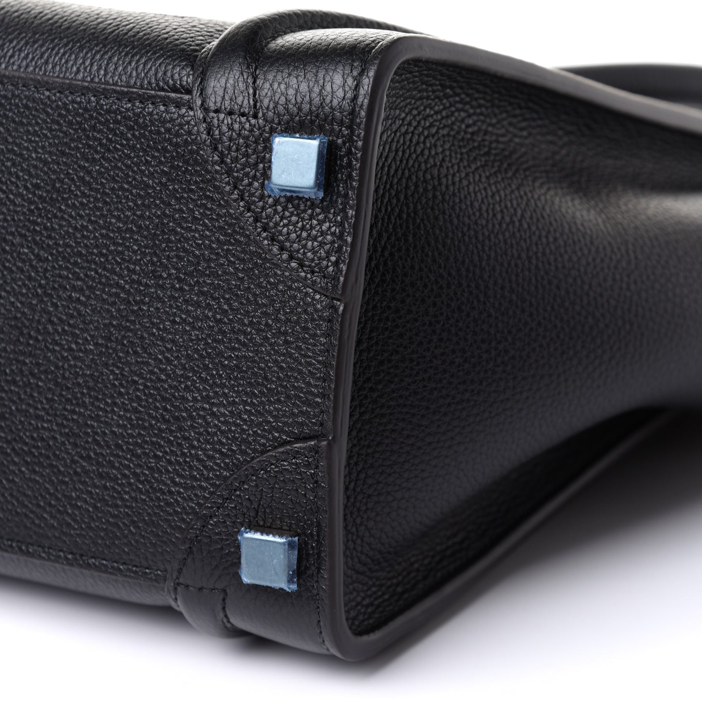 Drummed Calfskin Micro Luggage Black
