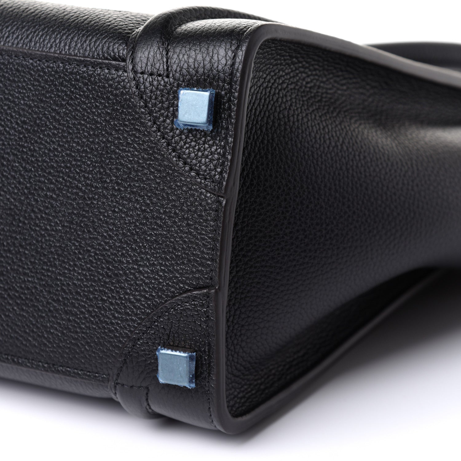 Celine Drummed Calfskin Micro Luggage Black 9 of 9