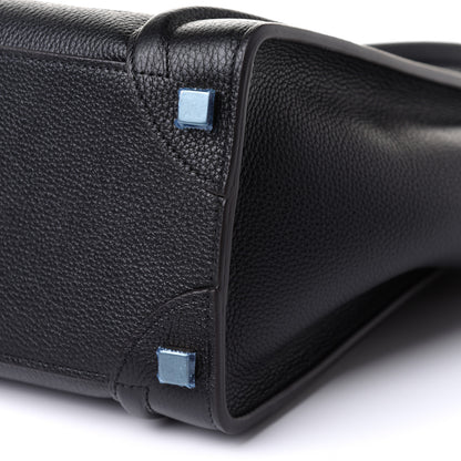 Celine Drummed Calfskin Micro Luggage Black 9 of 9