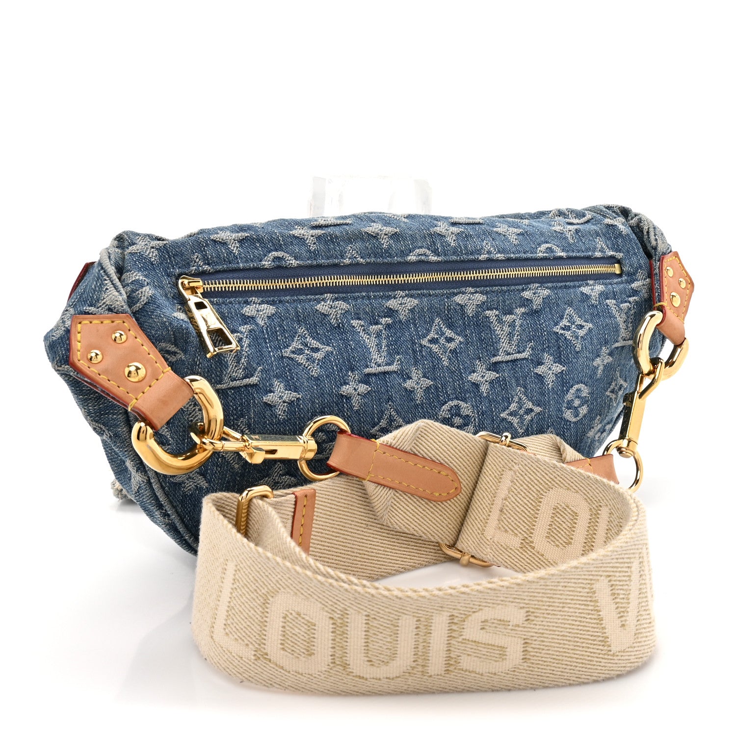 Louis Vuitton Monogram Denim High Rise Bumbag Blue 3 of 12