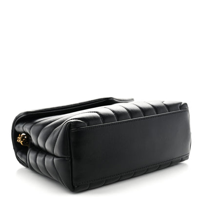 Saint Laurent Calfskin Y Quilted Monogram Small Loulou Chain Satchel Black 3 of 9
