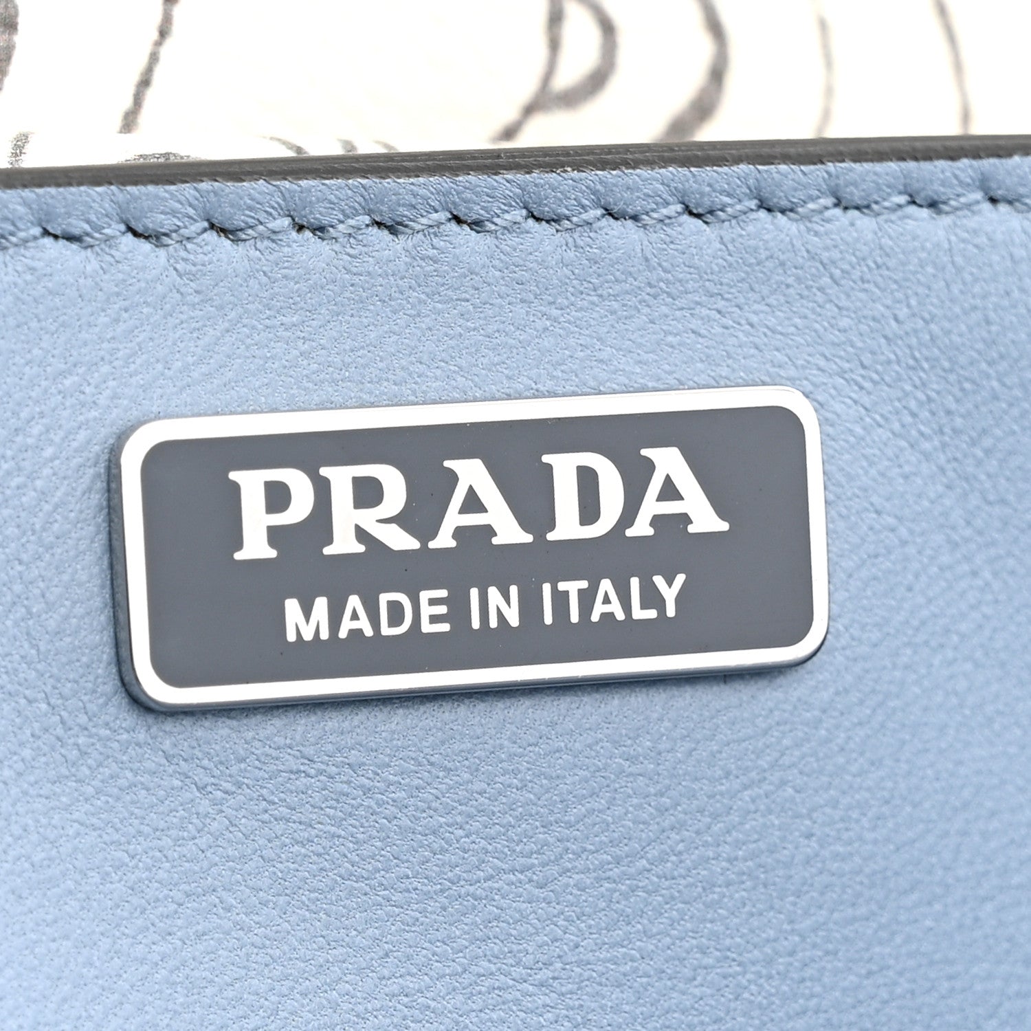 Prada X JAMES JEAN Glace Calfskin Rabbit Print Cahier Bag Opaline 6 of 10