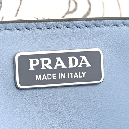 Prada X JAMES JEAN Glace Calfskin Rabbit Print Cahier Bag Opaline 6 of 10