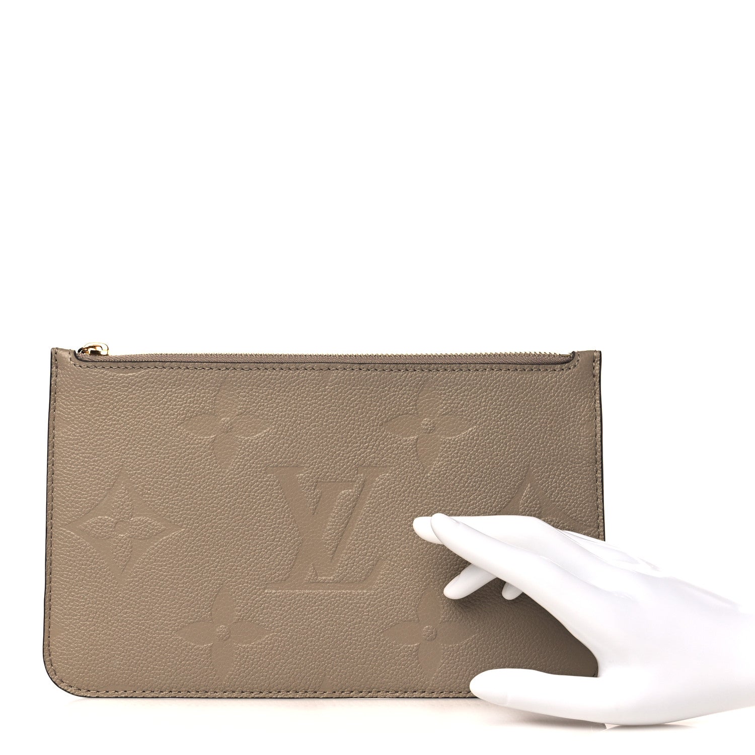 Louis Vuitton Empreinte Monogram Giant Neverfull MM Pochette Tourterelle 2 of 7