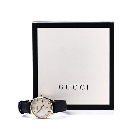Gucci Stainless Steel Calfskin Mother of Pearl 29mm G-Timeless Charm Quartz Watch 9 of 9
