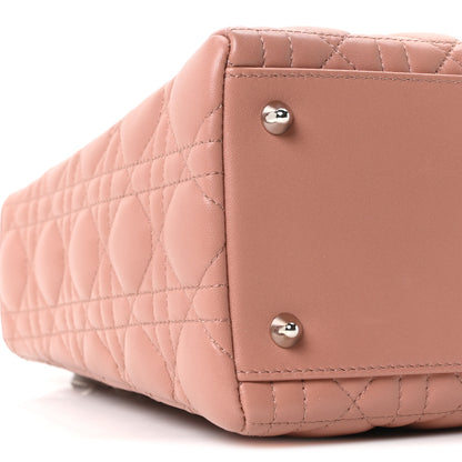 Christian Dior Lambskin Cannage Medium Lady Dior Bois de Rose 9 of 10