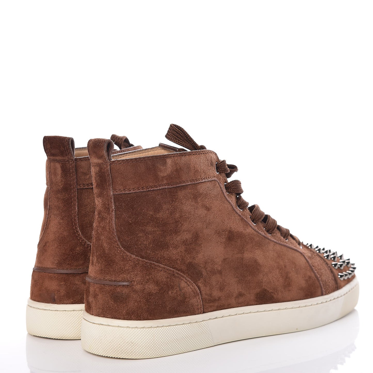 Veau Velours Mens Louis Spikes Flat Sneakers 42 Pur Sang