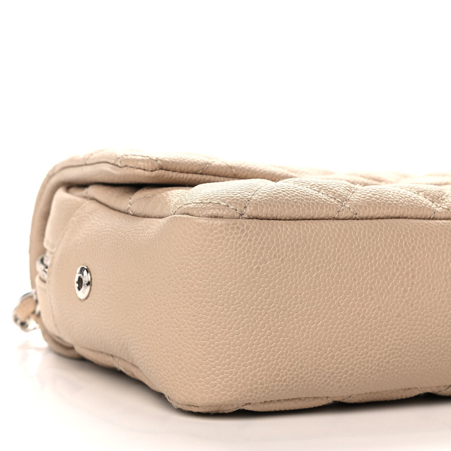 Caviar Quilted Jumbo Easy Flap Beige