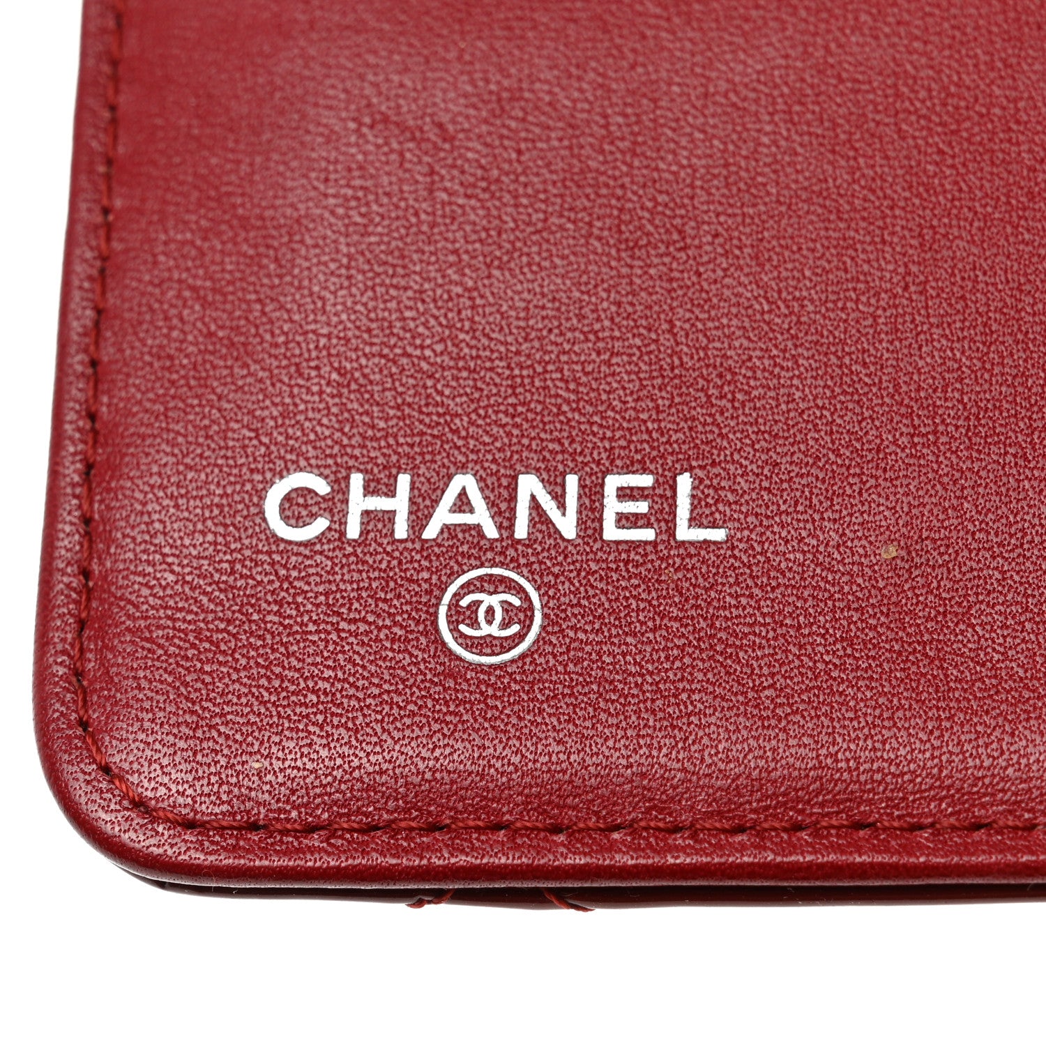 Chanel Patent Quilted Brilliant Zipped Pocket Wallet Dark Red 6 of 11