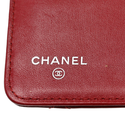 Chanel Patent Quilted Brilliant Zipped Pocket Wallet Dark Red 6 of 11