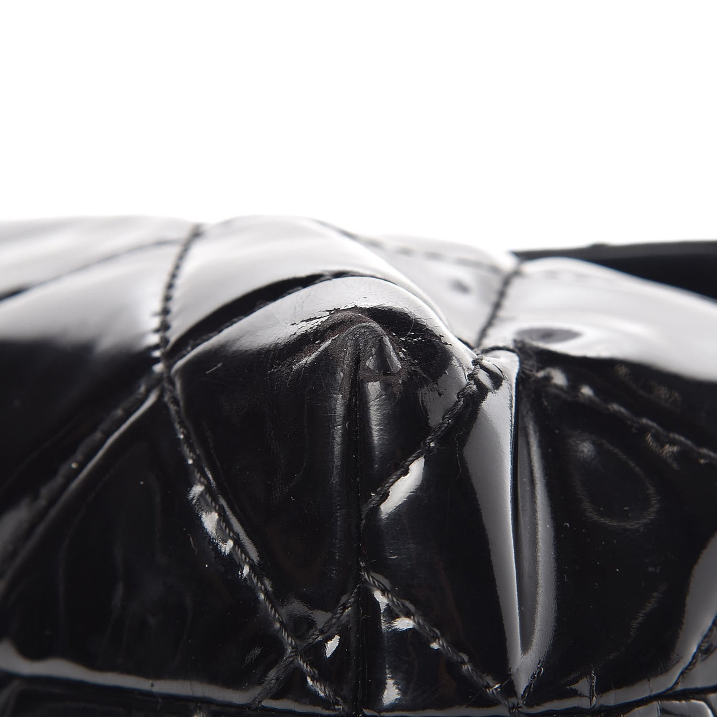 Vinyl Quilted In the Business Flap Bag Black