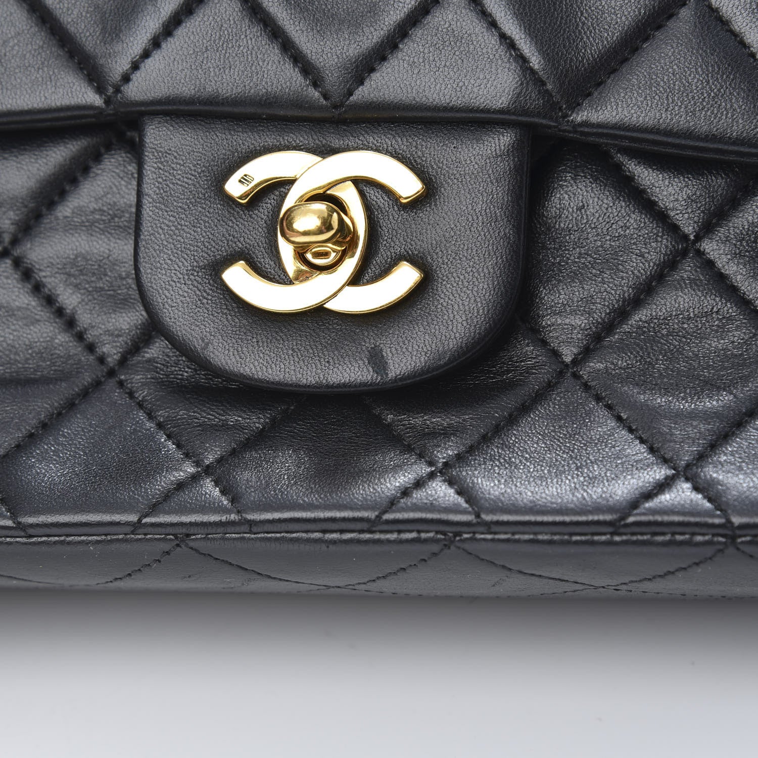 Chanel Lambskin Quilted Medium Double Flap Black 18 of 18