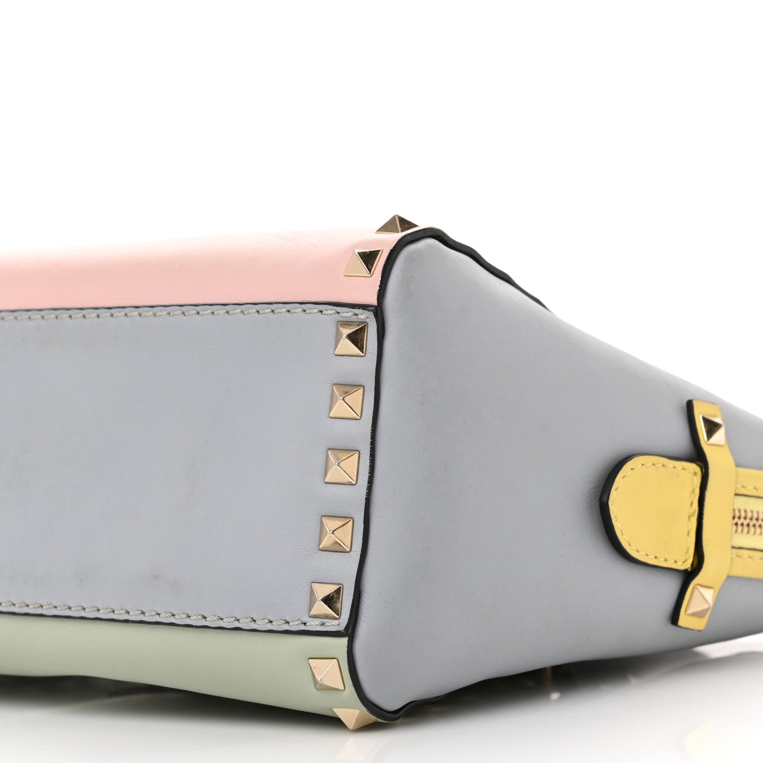 Valentino Garavani Vitello Watercolor Mini Rockstud Double Handle Tote Rose 9 of 13