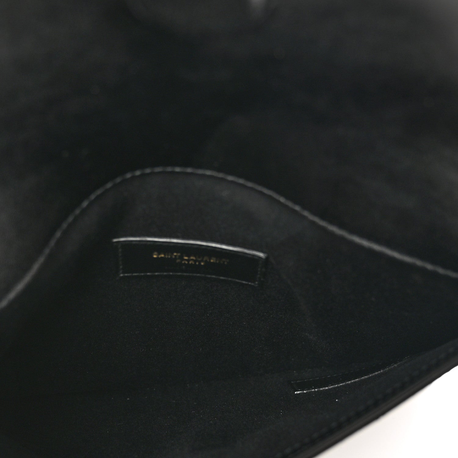 Saint Laurent Smooth Shiny Calfskin Monogram Uptown Baby Pouch Black 5 of 7