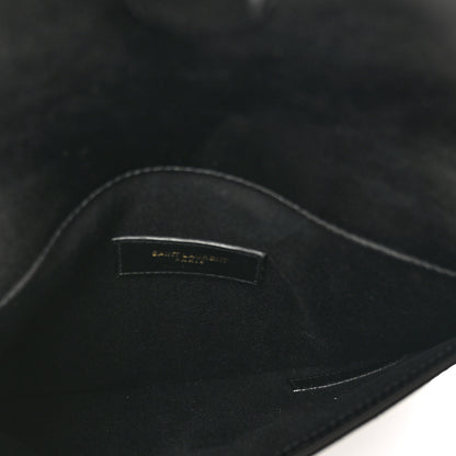 Saint Laurent Smooth Shiny Calfskin Monogram Uptown Baby Pouch Black 5 of 7