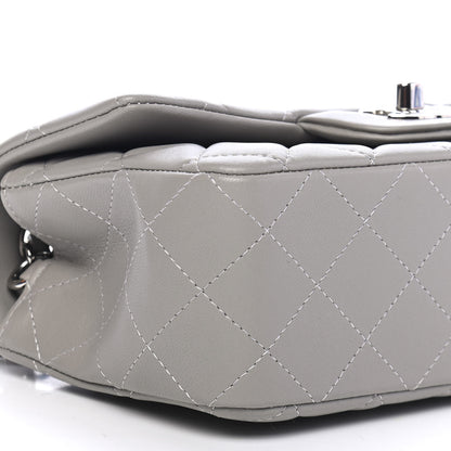 Chanel Lambskin Quilted Mini Rectangular Flap Grey 8 of 9