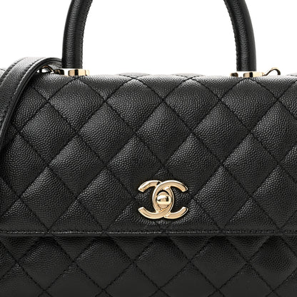 Chanel Caviar Quilted Mini Coco Handle Flap Black 8 of 10