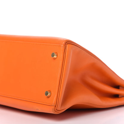 Hermes Veau Gulliver Kelly Retourne 32 Orange 7 of 10
