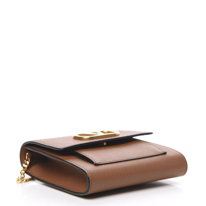 Valentino Garavani Grainy Calfskin VLogo Crossbody Bag Saddle Brown 3 of 8