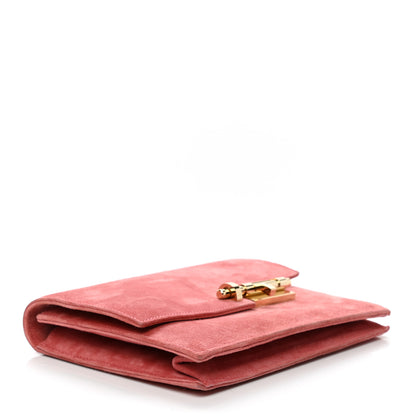 Hermes Veau Doblis Verrou Clutch Rose Indienne 4 of 14