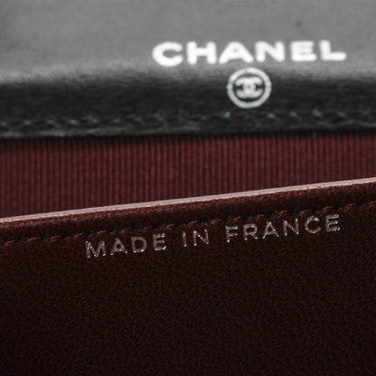 Chanel Lambskin Quilted Flap Card Holder Wallet Black 7 of 8
