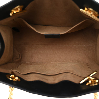 Gucci GG Supreme Monogram Small Padlock Tote Black 5 of 10