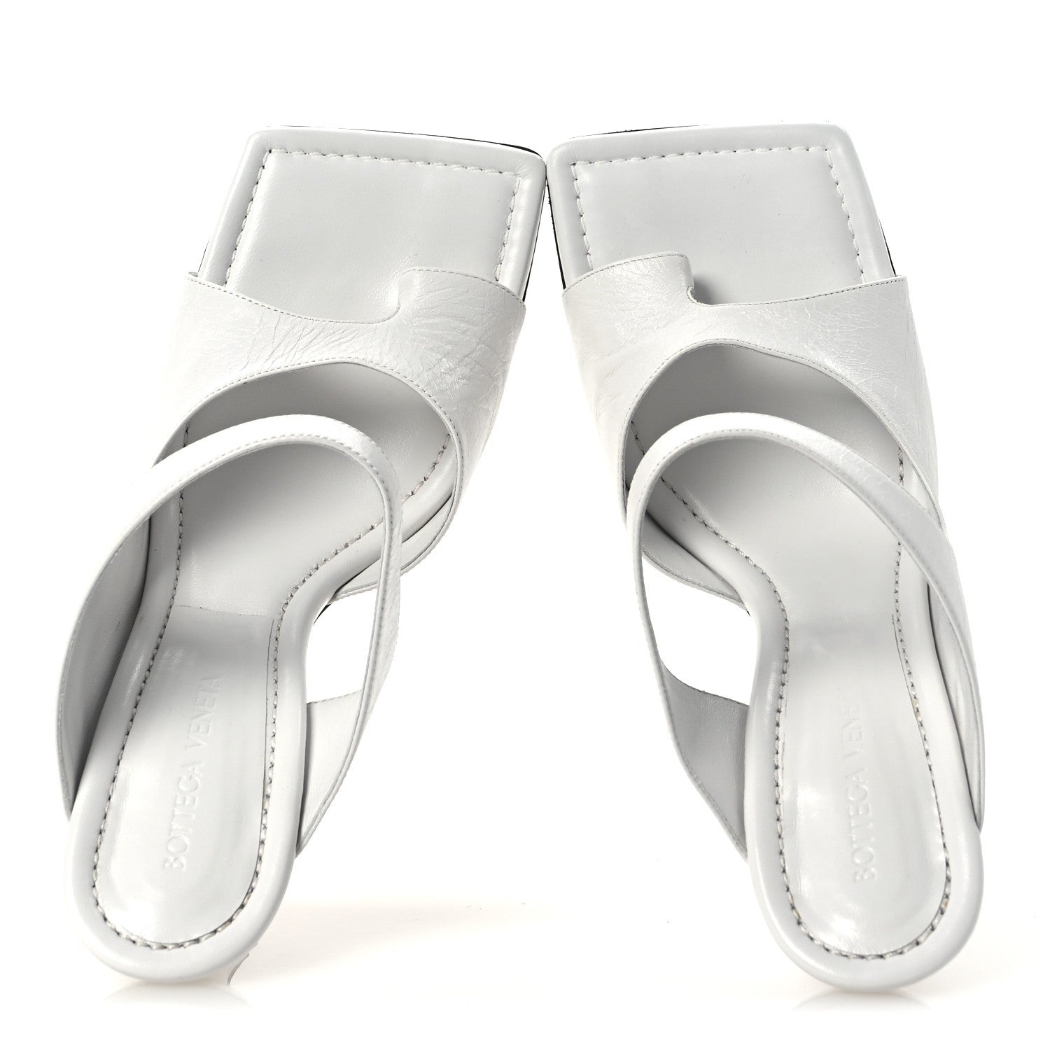 Bottega Veneta Nappa Crunch Lux Sandals 39.5 Optic White 2 of 11