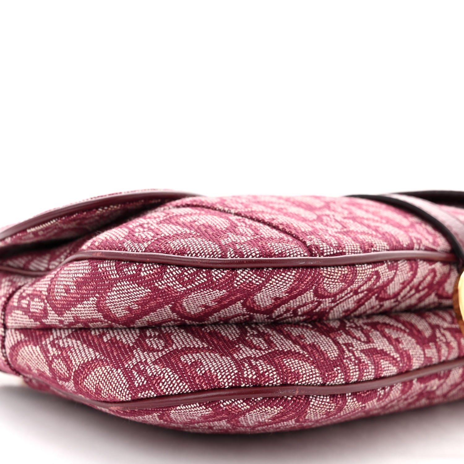 Christian Dior Monogram Double Saddle Bag Burgundy 9 of 10