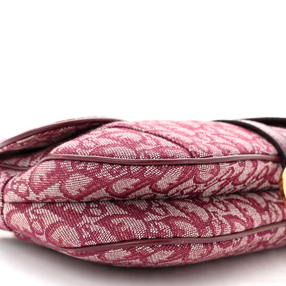 Christian Dior Monogram Double Saddle Bag Burgundy 9 of 10