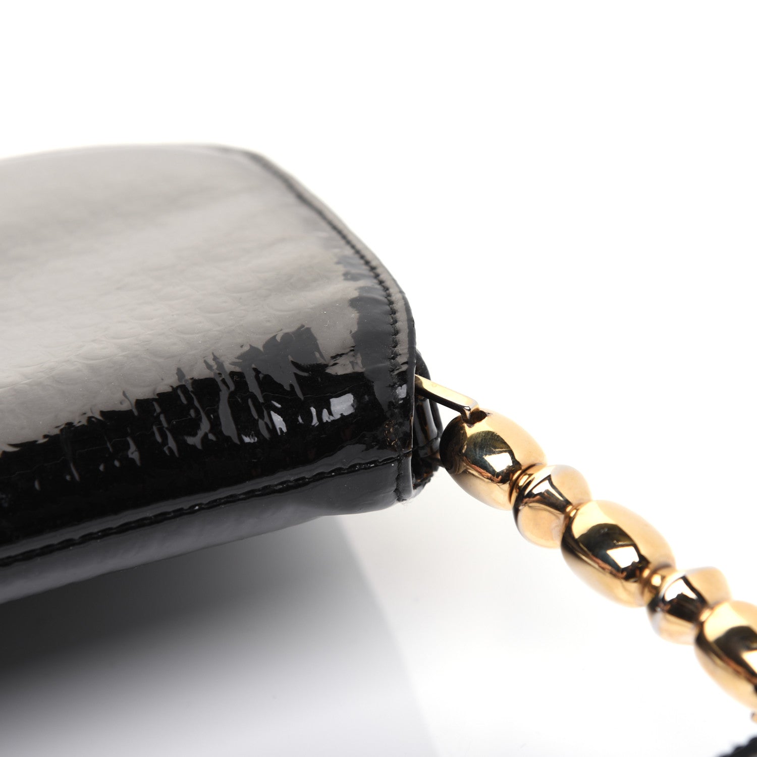 Christian Dior Patent Trotter Maris Pearl Shoulder Bag Black 22 of 26