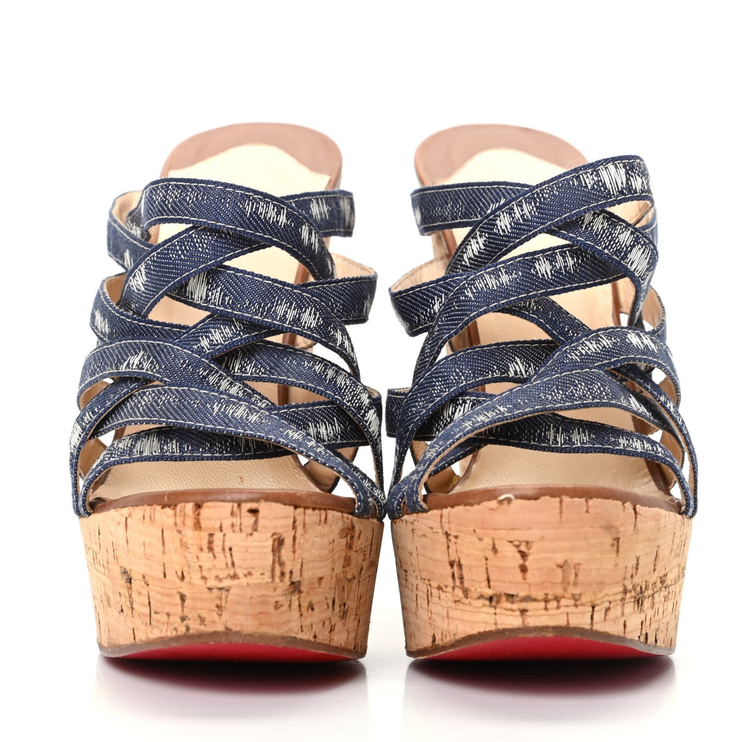 Ribbon Corniche 140 Sandals 38 Denim
