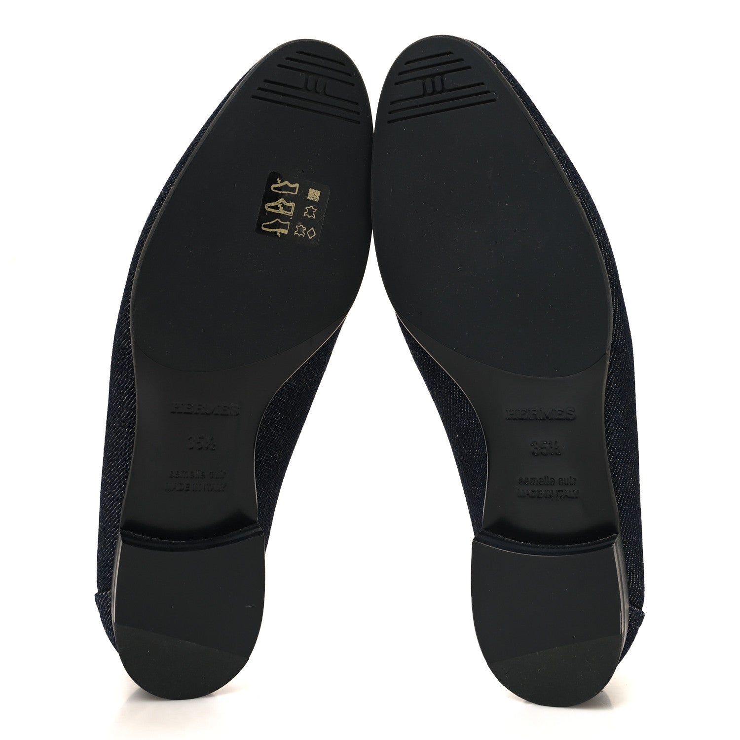 Hermes Denim Womens Royal Loafers 35.5 Bleu Brut Marine 5 of 9