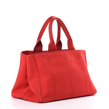 Prada Canapa Logo Shopping Tote Rosso 2 of 16