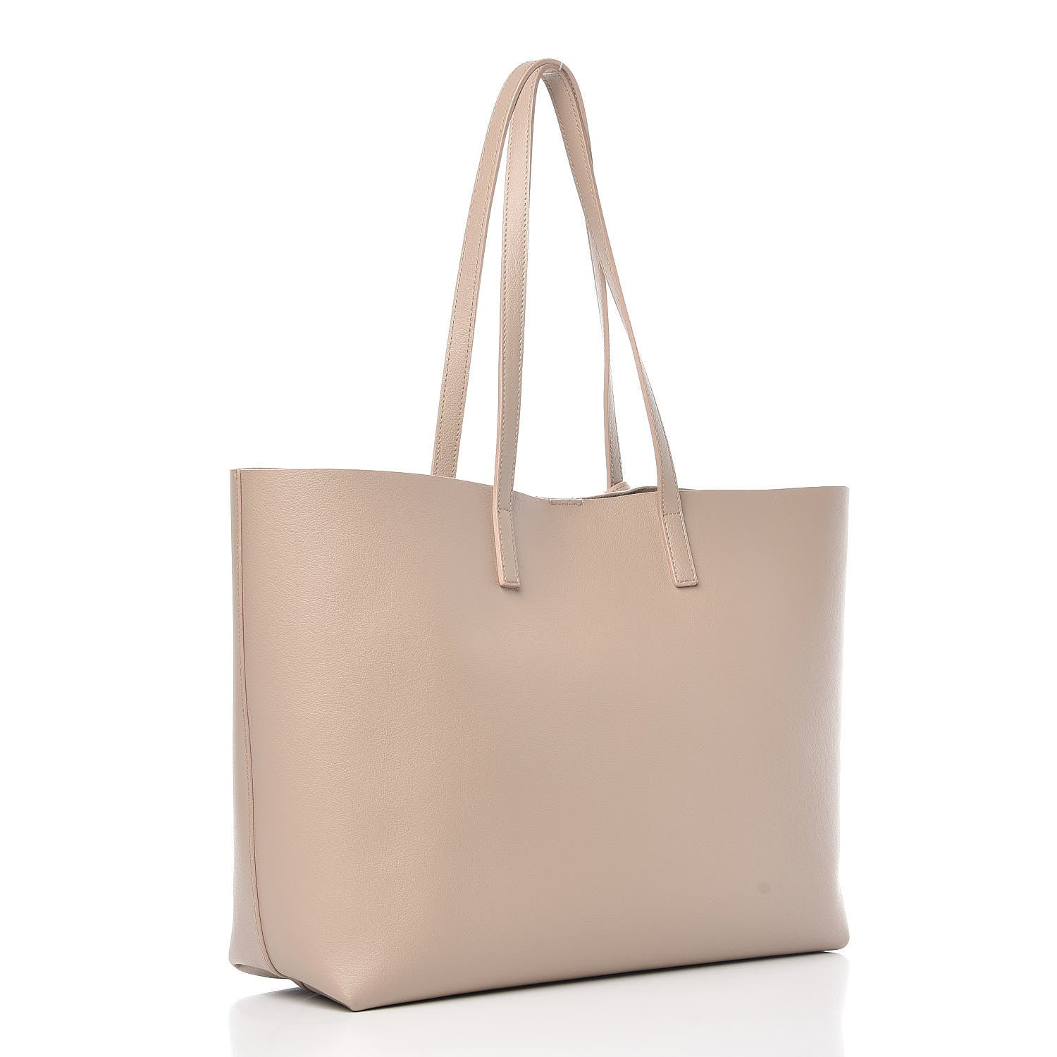 Saint Laurent Calfskin Large Shopping Tote Natural 4 of 10