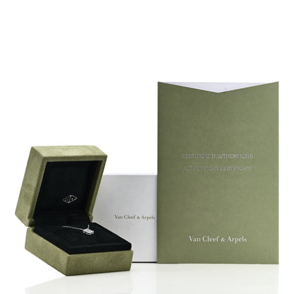 Van Cleef & Arpels 18K White Gold Diamond Sweet Alhambra Pendant Necklace 6 of 6