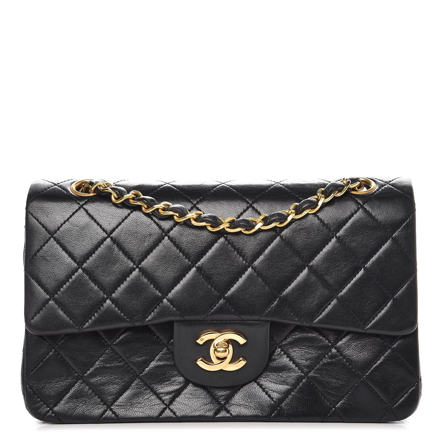 Chanel Lambskin Quilted Small Double Flap Black 1 of 12