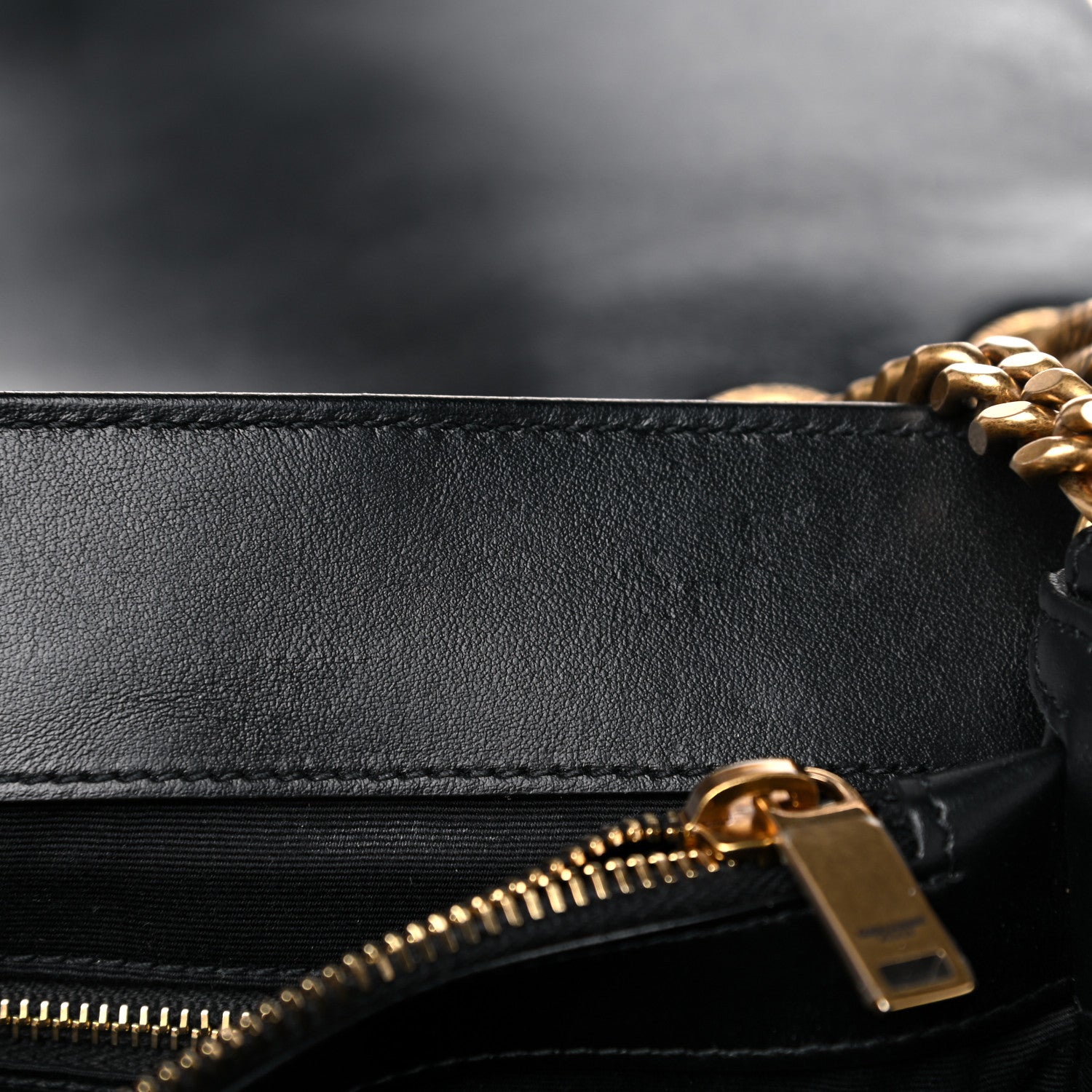 Saint Laurent Calfskin Y Quilted Monogram Large Loulou Chain Satchel Black 15 of 23