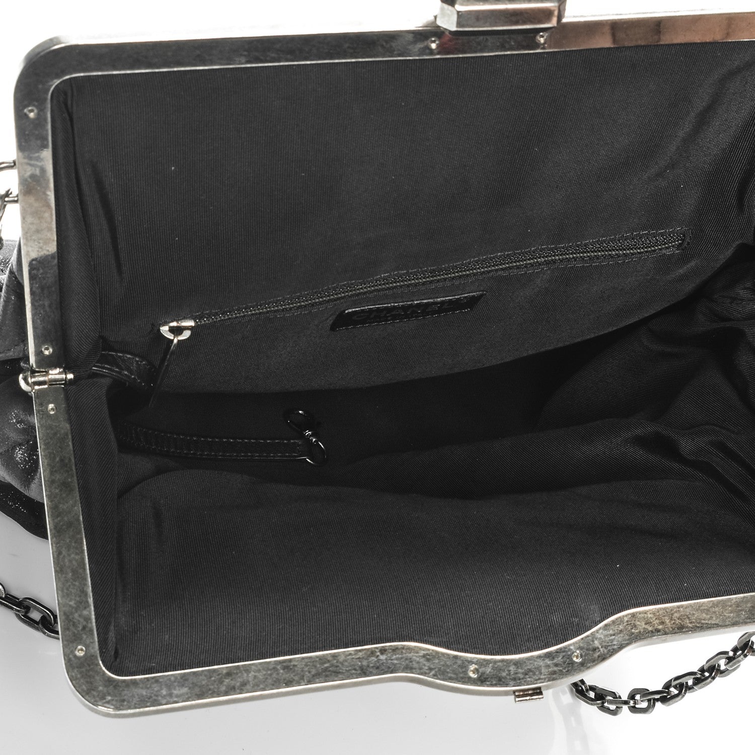 Chanel Iridescent Calfskin Chic Quilt Frame Tote Black 5 of 10