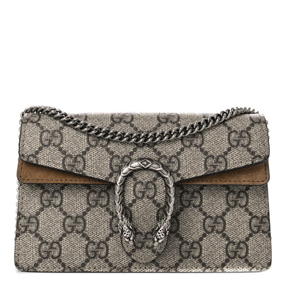 Gucci GG Supreme Monogram Super Mini Dionysus Shoulder Bag Taupe 1 of 11