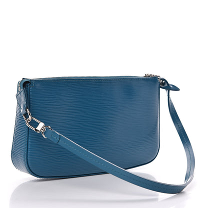 Louis Vuitton Epi Pochette Accessories NM Cyan 3 of 9
