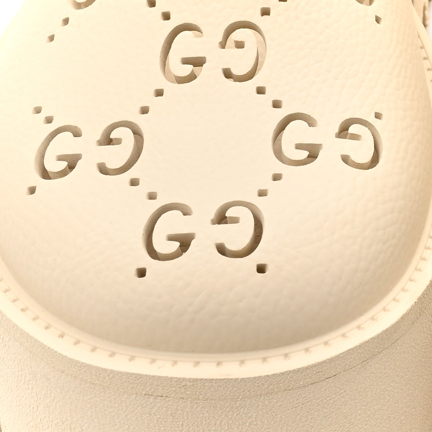 Gucci Rubber Monogram GG Go Through Platform Slide Clogs 38 Mystic White 10 of 11