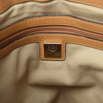 MCM Visetos Medium Essentials Shopper Tote Cognac 7 of 17