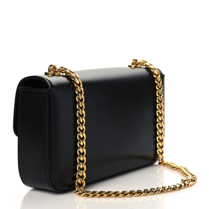 Celine Shiny Calfskin Triomphe Chain Shoulder Bag Black 2 of 8