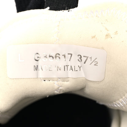 Chanel Velvet Calfskin Mixed Fibers CC Sneakers 37.5 Ivory Black 7 of 12
